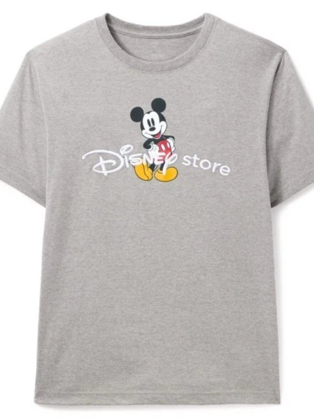 DISNEY STORE GRAY MICKEY MOUSE LOGO GRAPHIC T SHIRT UNISEX SIZE: L NWT